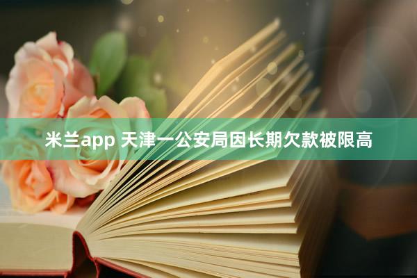 米兰app 天津一公安局因长期欠款被限高